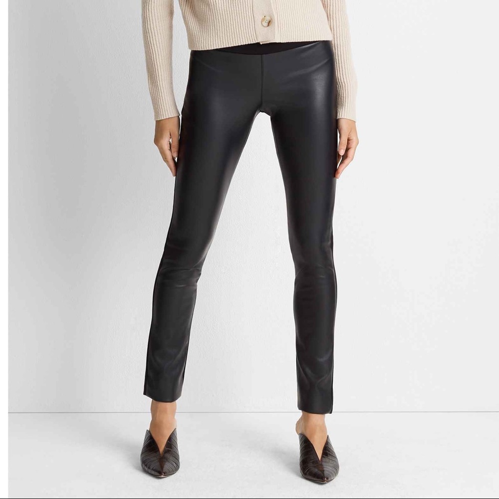 Club Monaco faux Leather / ponte leggings